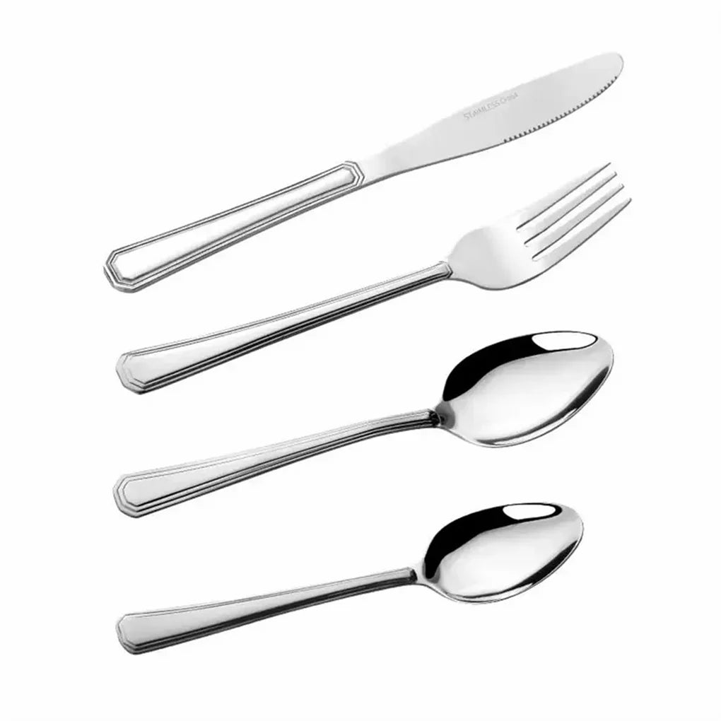 16-Piece Premium Stainless Steel Flatware Set – Luxury Silverware Service for 4