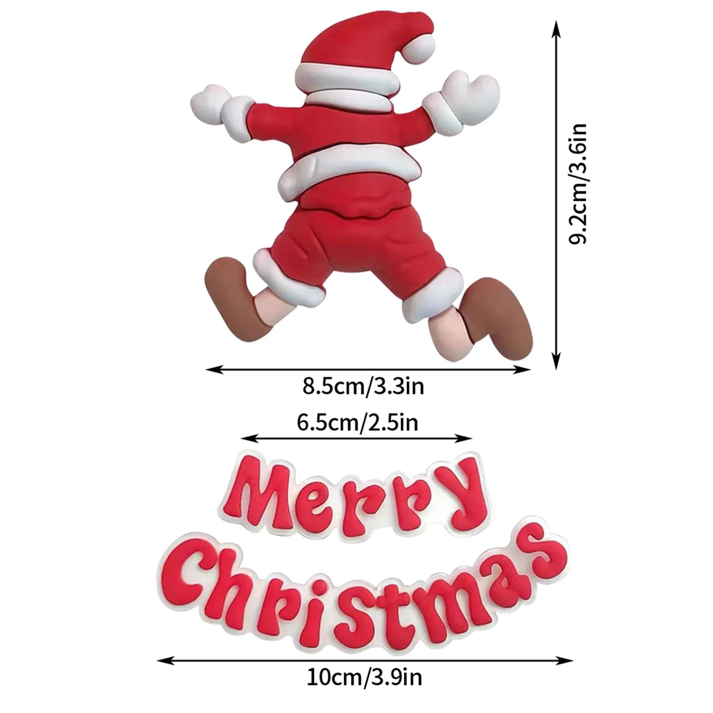 Christmas Santa Cake Topper Cute Snowy Lying Pose Festive Decor