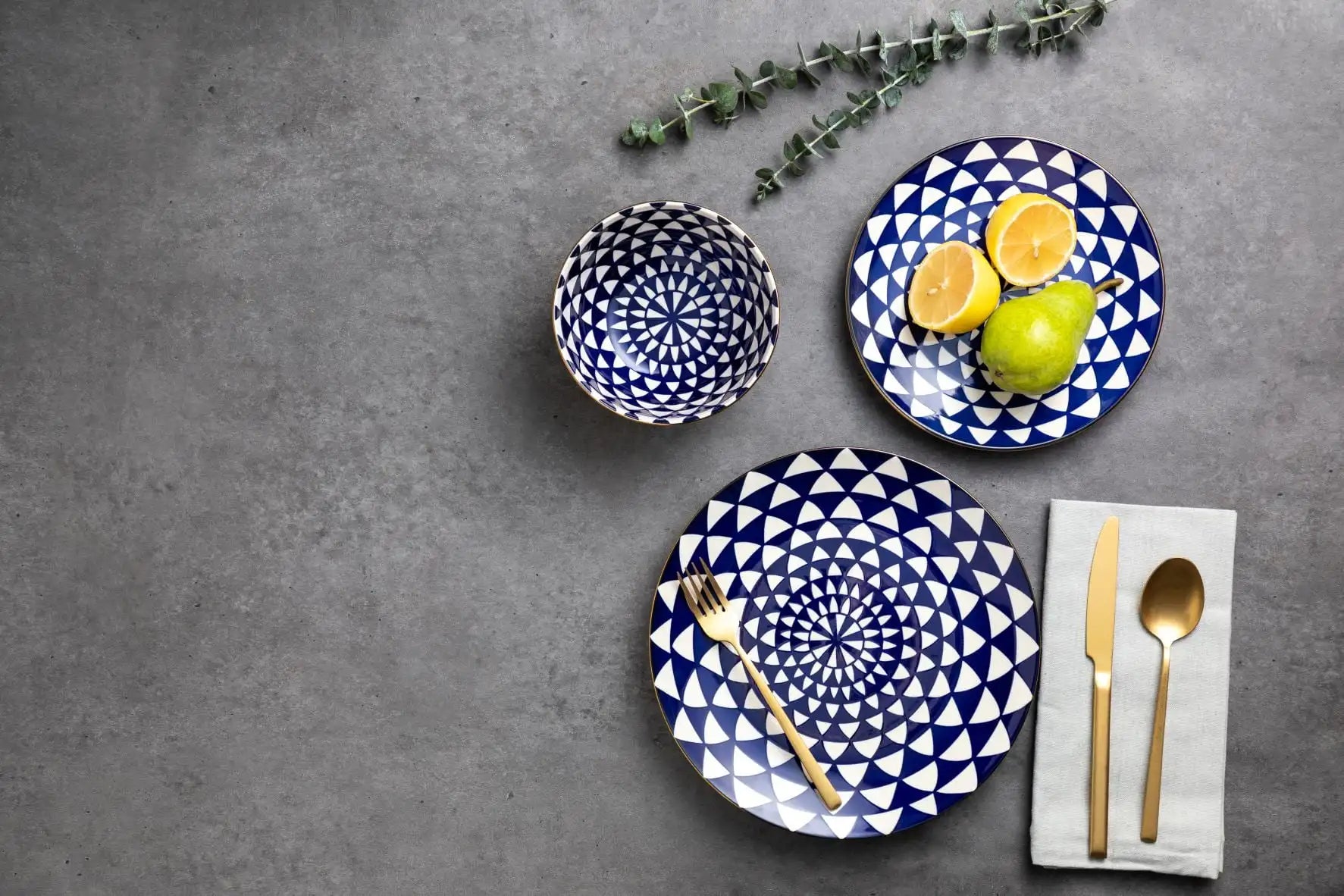 12-Piece Stylish Dinnerware Set – Elegant Ceramic Plates & Bowls Service for 4