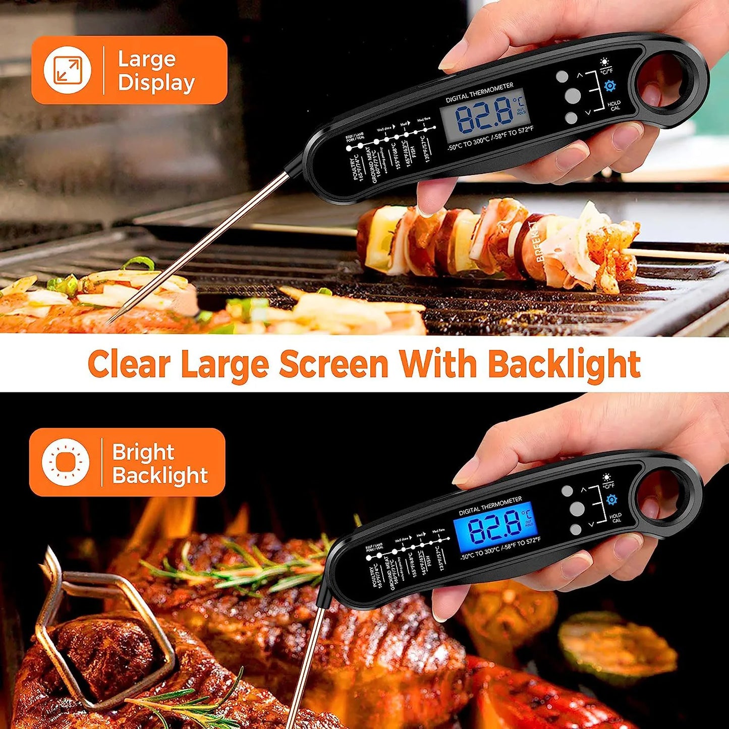 Digital Meat Thermometer with Dual Probe