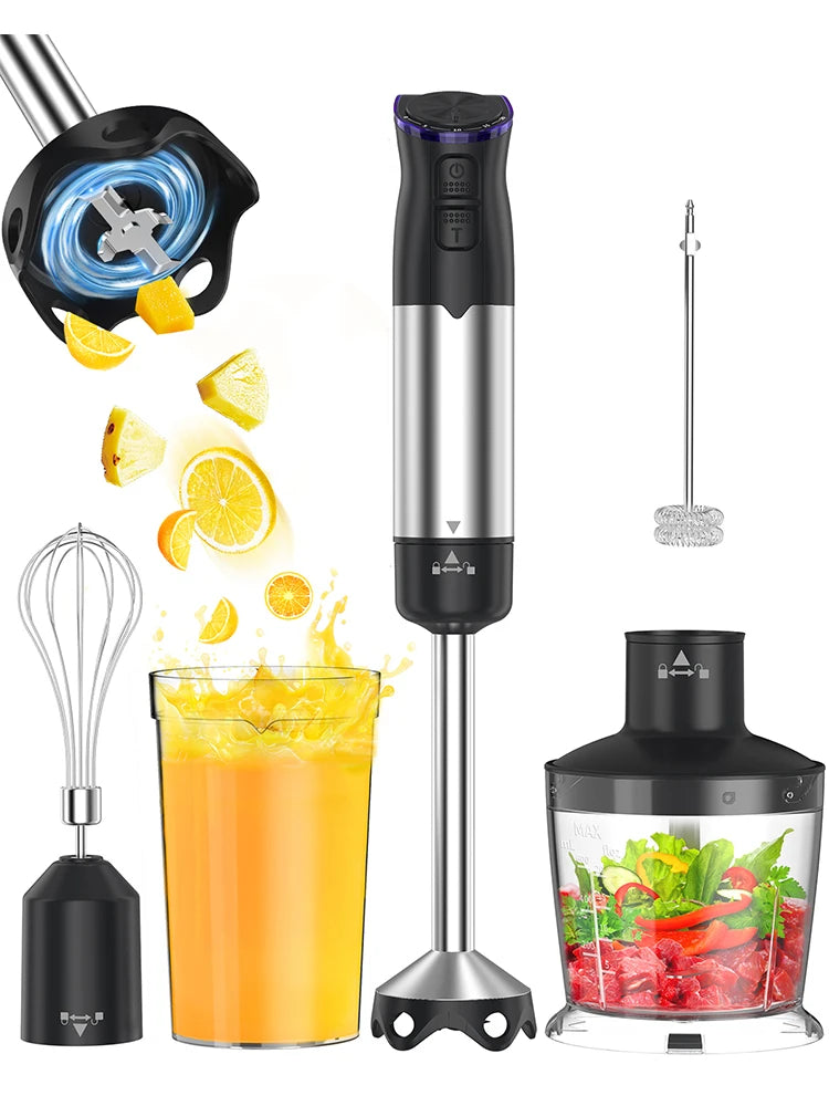 1000W Immersion Hand Blender 5-in-1 - Electric Stick Blender for Soups & Smoothies black 5 in 1 United States