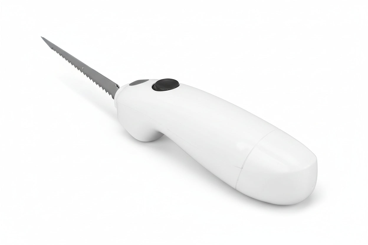 Battery Powered Electric Knife - Cordless Stainless Steel Carving Knife