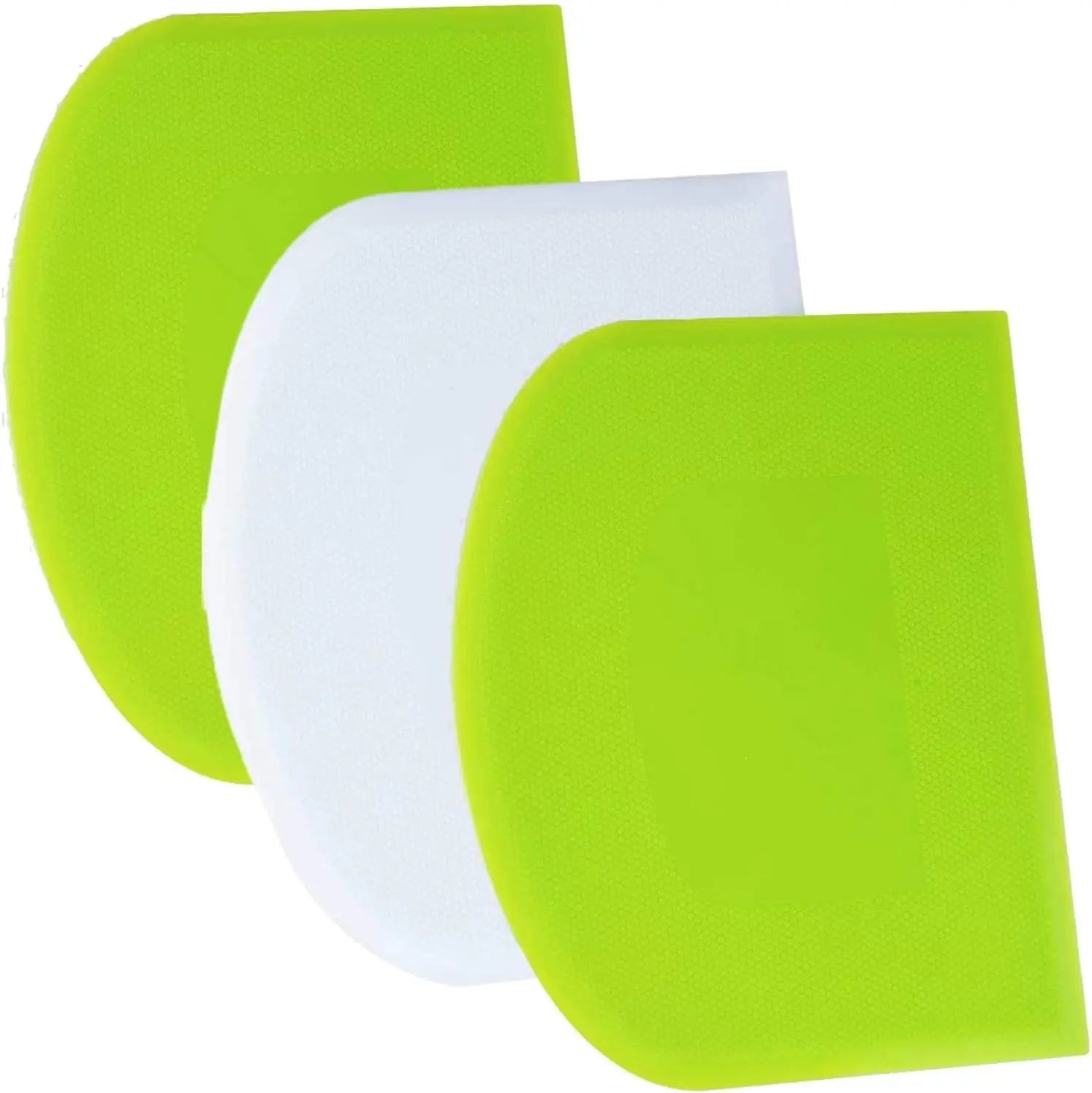 Dough Scraper Set – 4.7"x3.7" Flexible Bench Scrapers – Sharp Edge & Angled Sides – Non-Slip Cake & Bowl Scraping Tools green WHITE Option3 United States