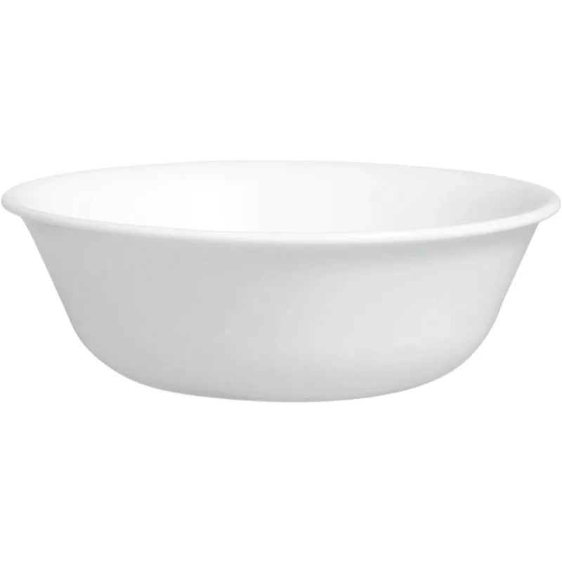 Plain White Round 12-Piece Dinnerware Set – Classic Ceramic Dishes for Everyday Dining Service for 4