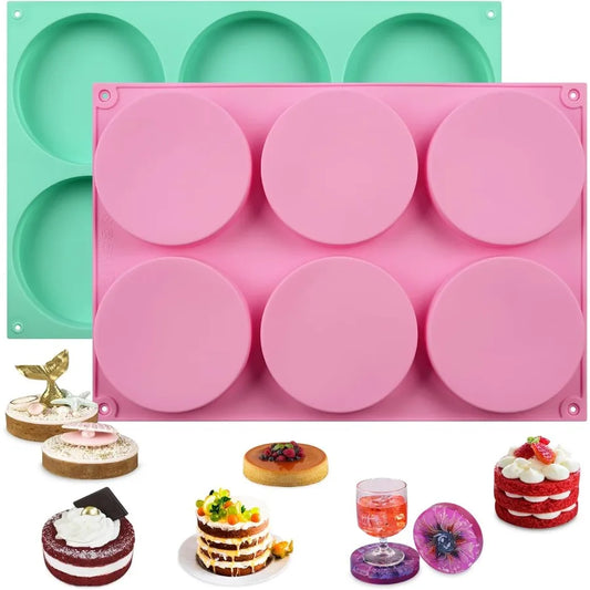 2-Piece Silicone Muffin Top Pans – 4-Inch Non-Stick Round Baking Molds for Mini Cakes & Desserts United States