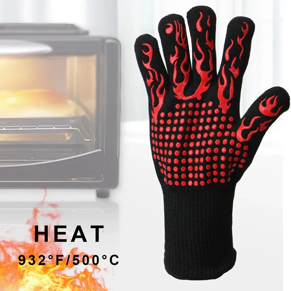 BBQ Gloves – Heat Resistant Up to 500°C | Non-Slip Grill Gloves