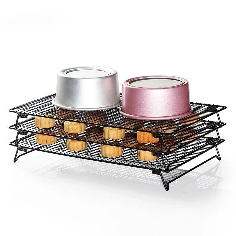 Carbon Steel Cooling Rack - Foldable Multi-Purpose Baking Rack (2 Sizes)