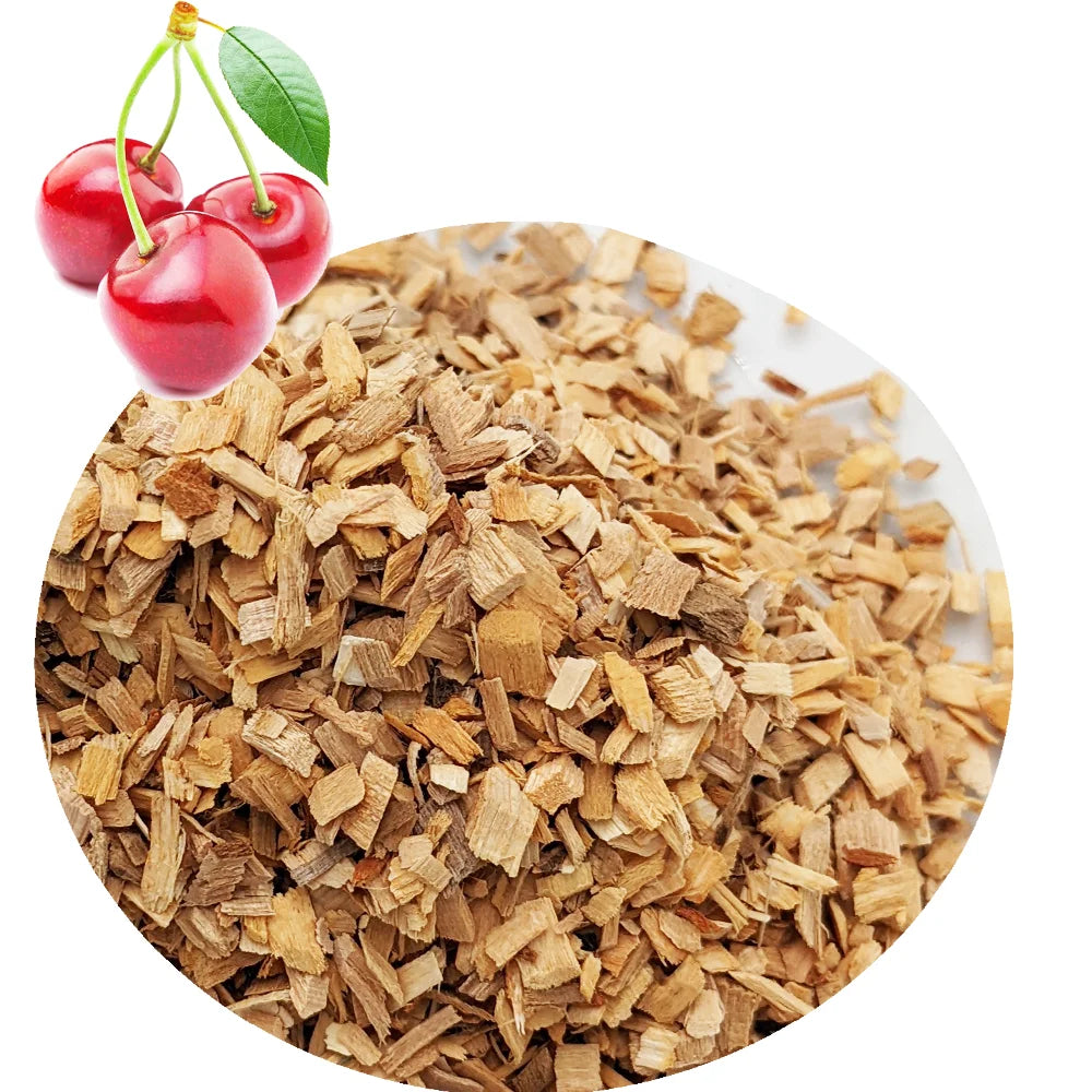 BBQ Smoking Wood Chips | 500g Natural Hardwood — Applewood, Cherry, Oak & Hickory Cherrywood