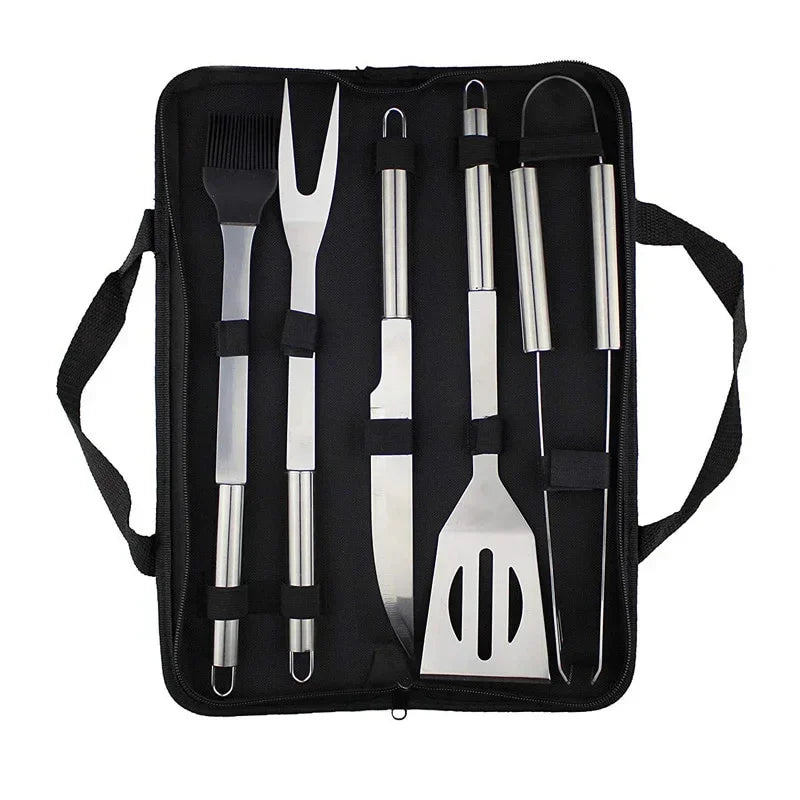 BBQ Grill Tool Set with Storage Bag | 3 & 5-Piece Sets