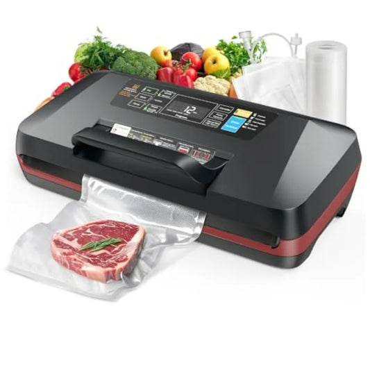 95KPa Vacuum Sealer for food,Commercial Full Automatic Food Vacuum Sealer Machine with Double 12mm Heat Seal, 10-in-1 Modes United States