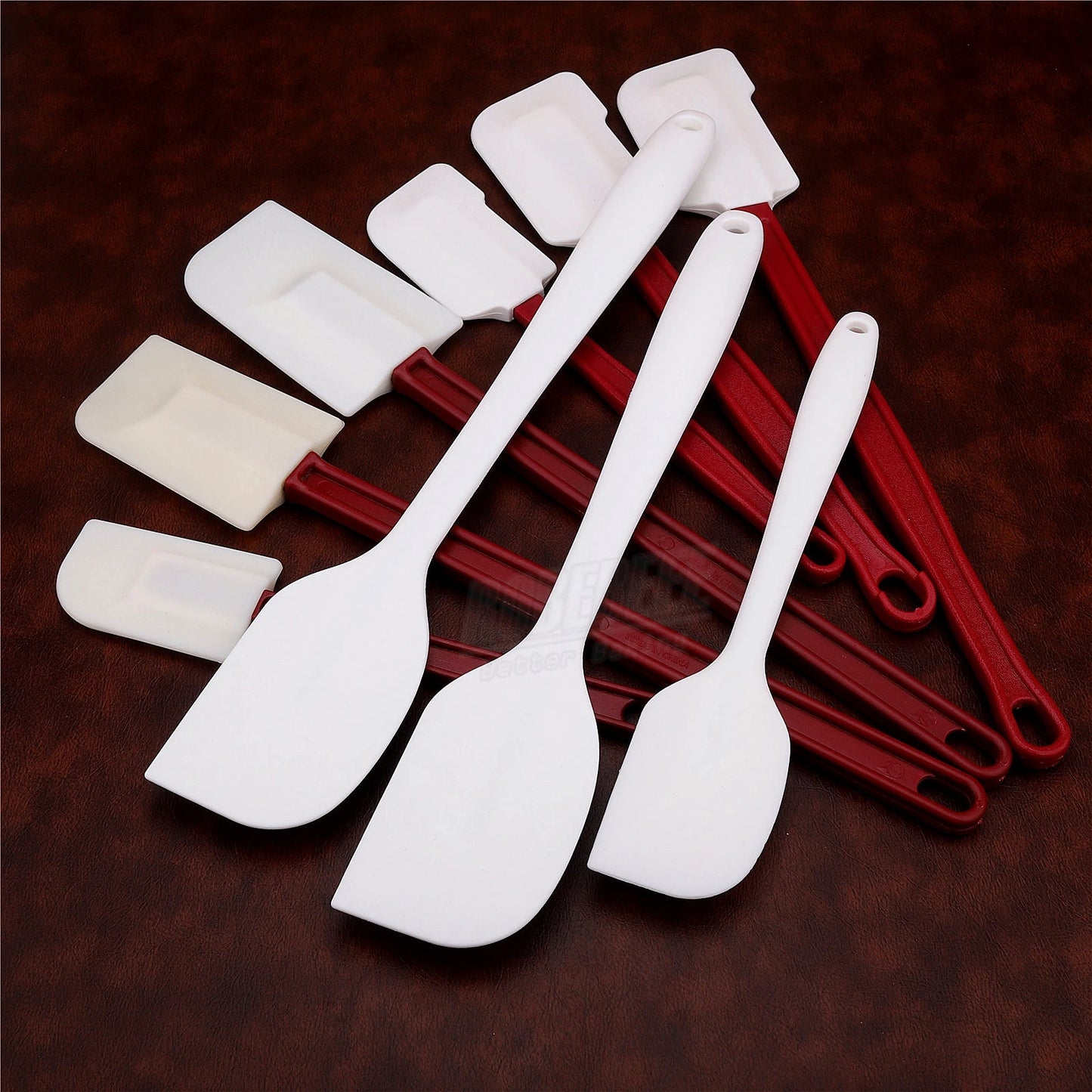 Heavy-Duty Silicone Spatula Set (3-Piece) - Heat Resistant Baking Tools