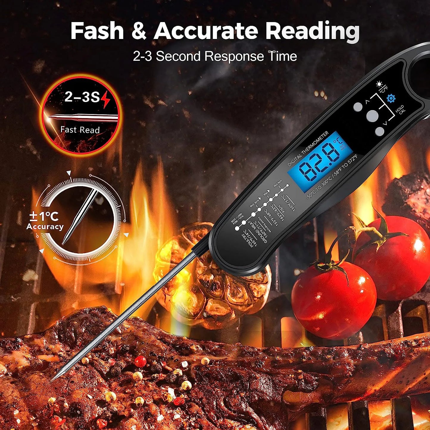 Digital Meat Thermometer with Dual Probe