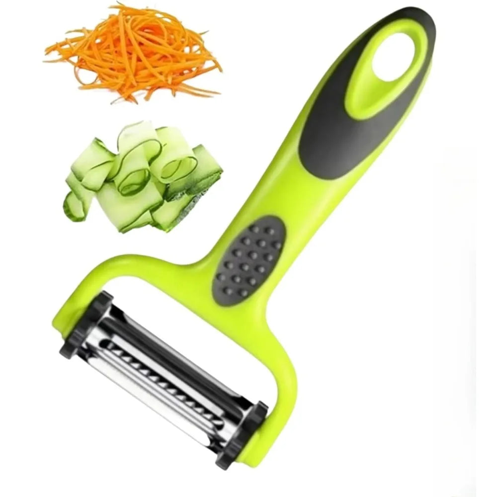 Stainless Steel 3-in-1 Peeler - Julienne, Serrated & Standard Vegetable Peeler