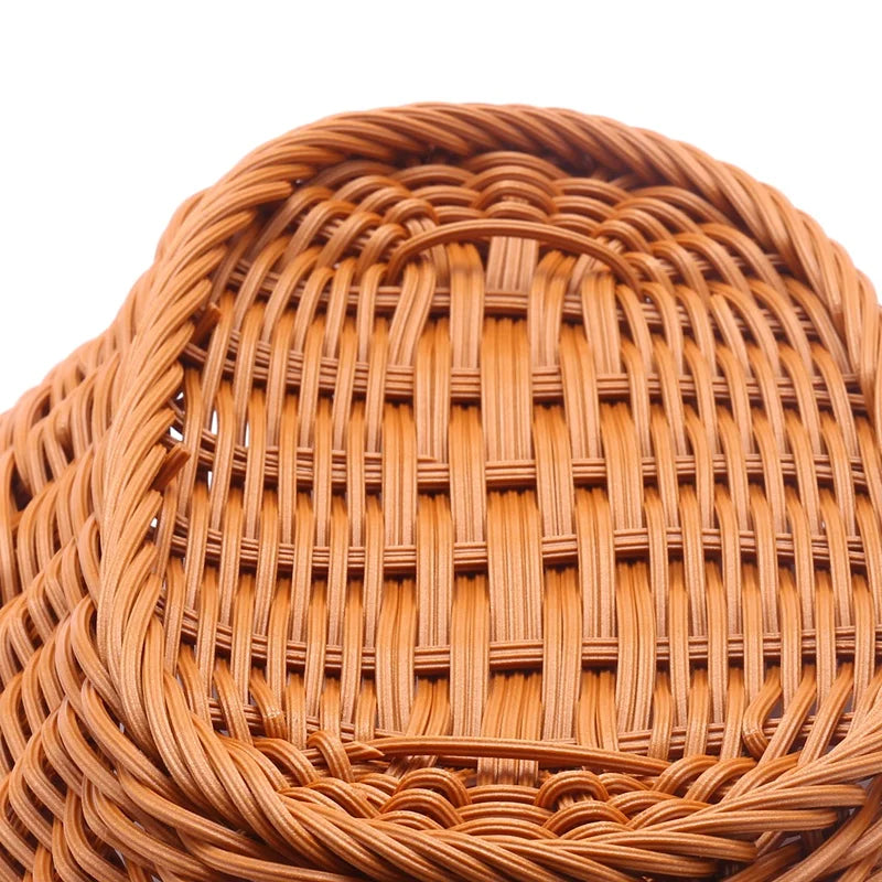 Wicker Bread Basket 11 Inch | Oval Woven Serving & Storage Basket for Dining