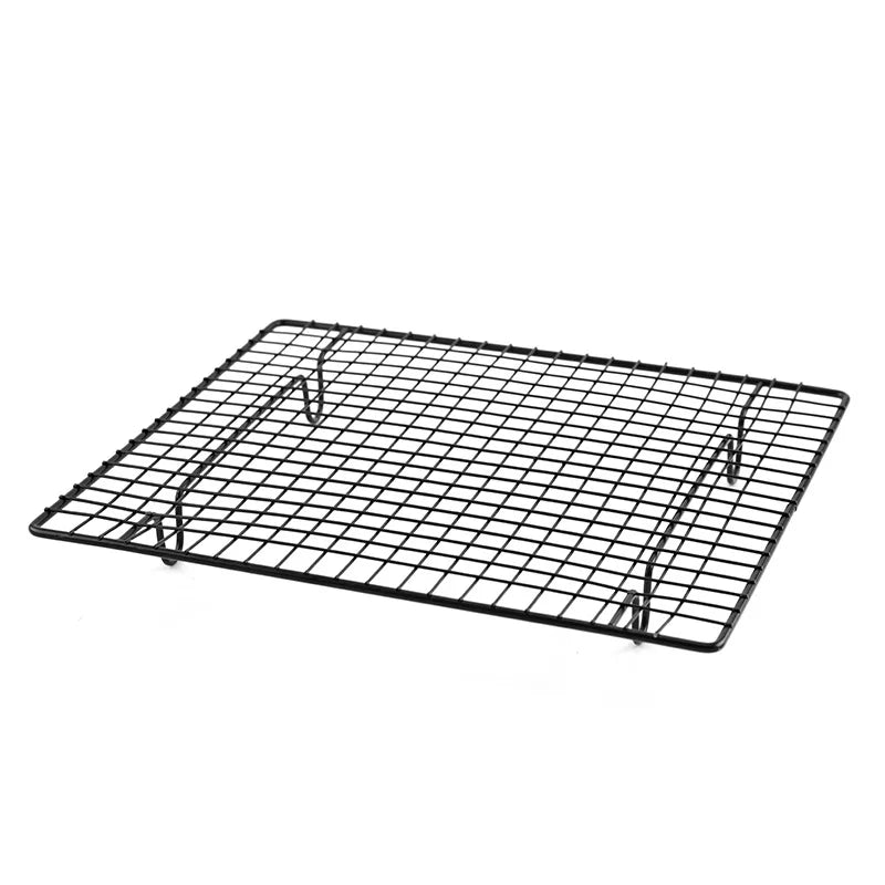 High Carbon Steel Nonstick Cooling Rack - Square Baking Rack (10.23" x 9.05") black
