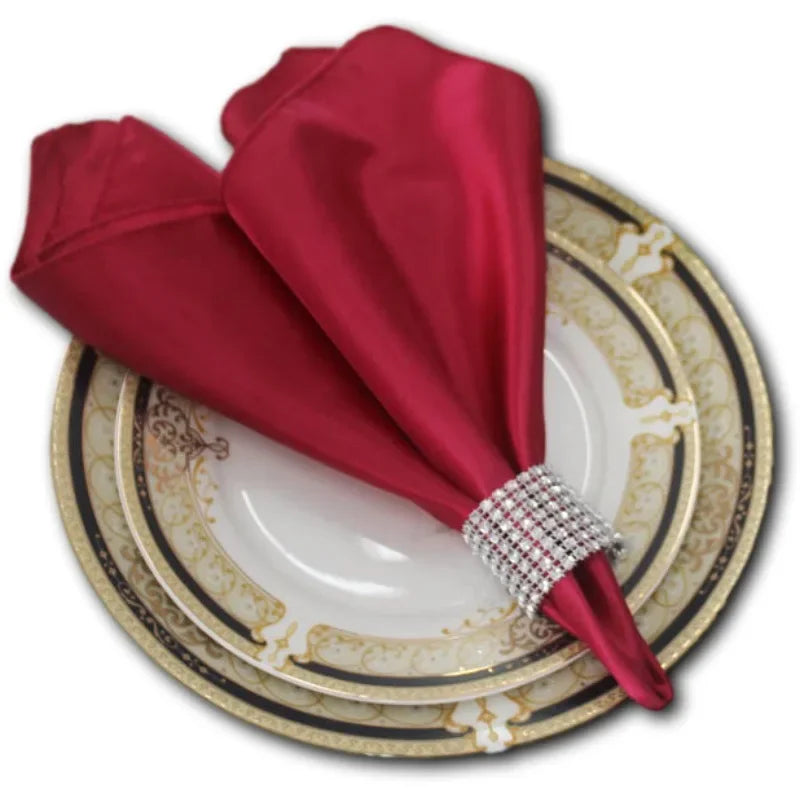 Handmade Satin Table Napkins 10 pcs 35×35cm – Square