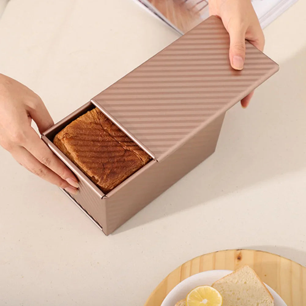 Non-Stick Loaf Pan with Lid - Carbon Steel Bread & Cake Baking Pan