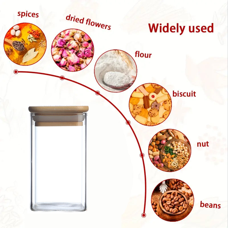 12Pcs Square Spice Jars With 72 Stickers, Kitchen Pepper Jars For Salt Seasoning