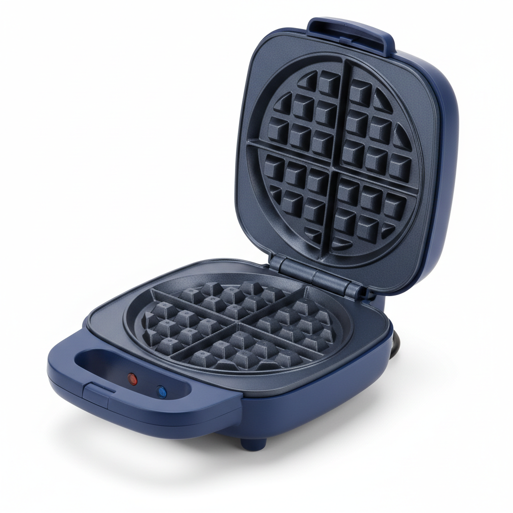 DUTRIEUX Mini Waffle Maker 350W - Compact Non-Stick Breakfast Machine