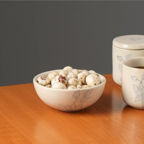 Ceramic Nut Bowl – Elegant Eggshell Snack Dish