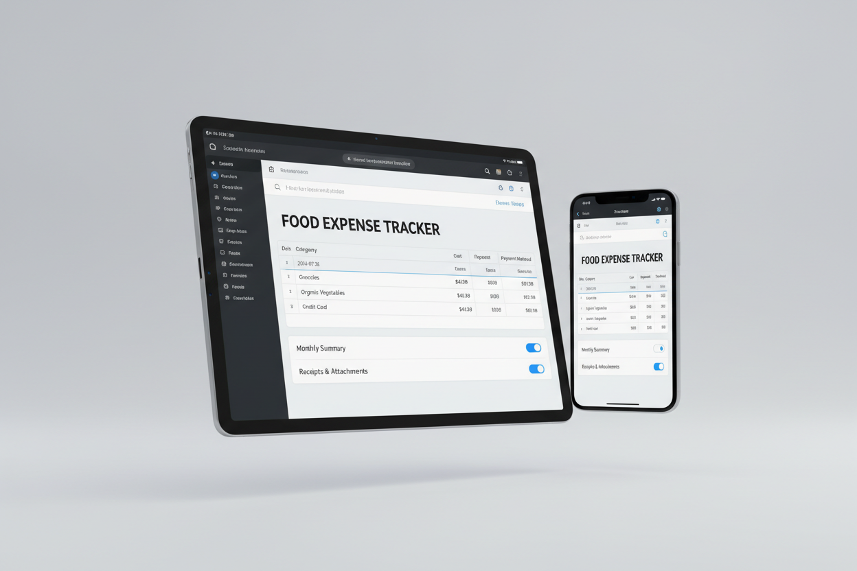 Track Meals On the Go — Mobile View