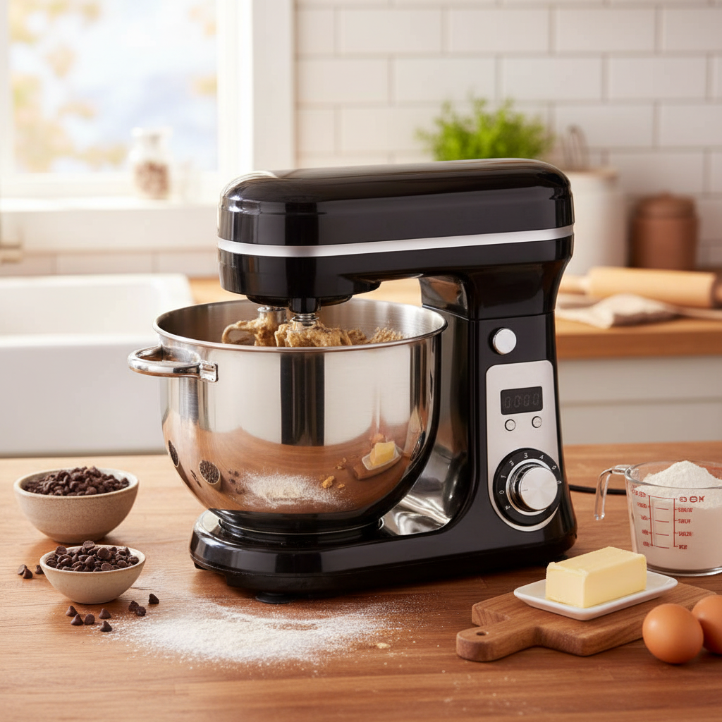 BioloMix Stand Mixer 1200W - 6L Kitchen Mixer with 6-Speed & Quiet Motor